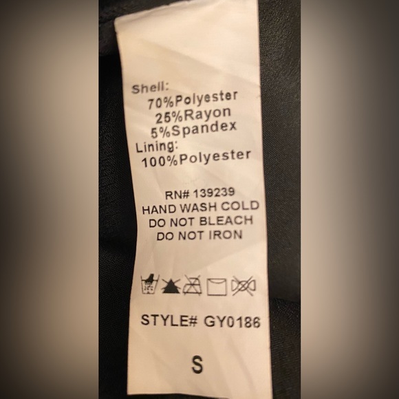 Do+Be black mini/midi dress; front tie; black; small; worn once; no flaws - Picture 5 of 7